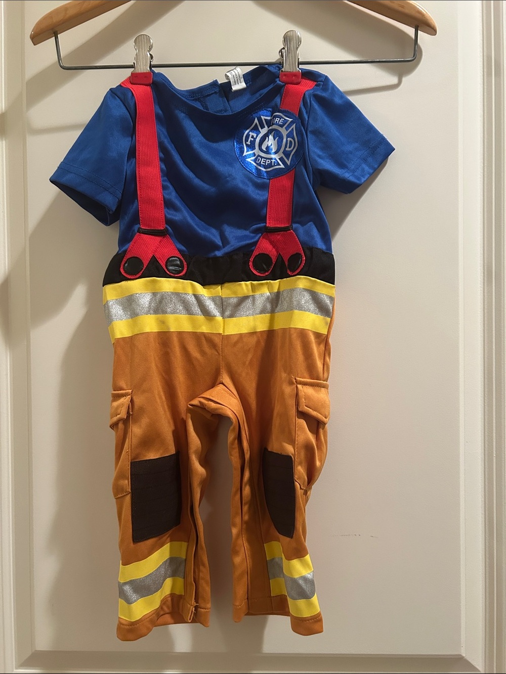 Suit Yourself one piece Firefighter Halloween Dress Up Costume size 6-12 mts